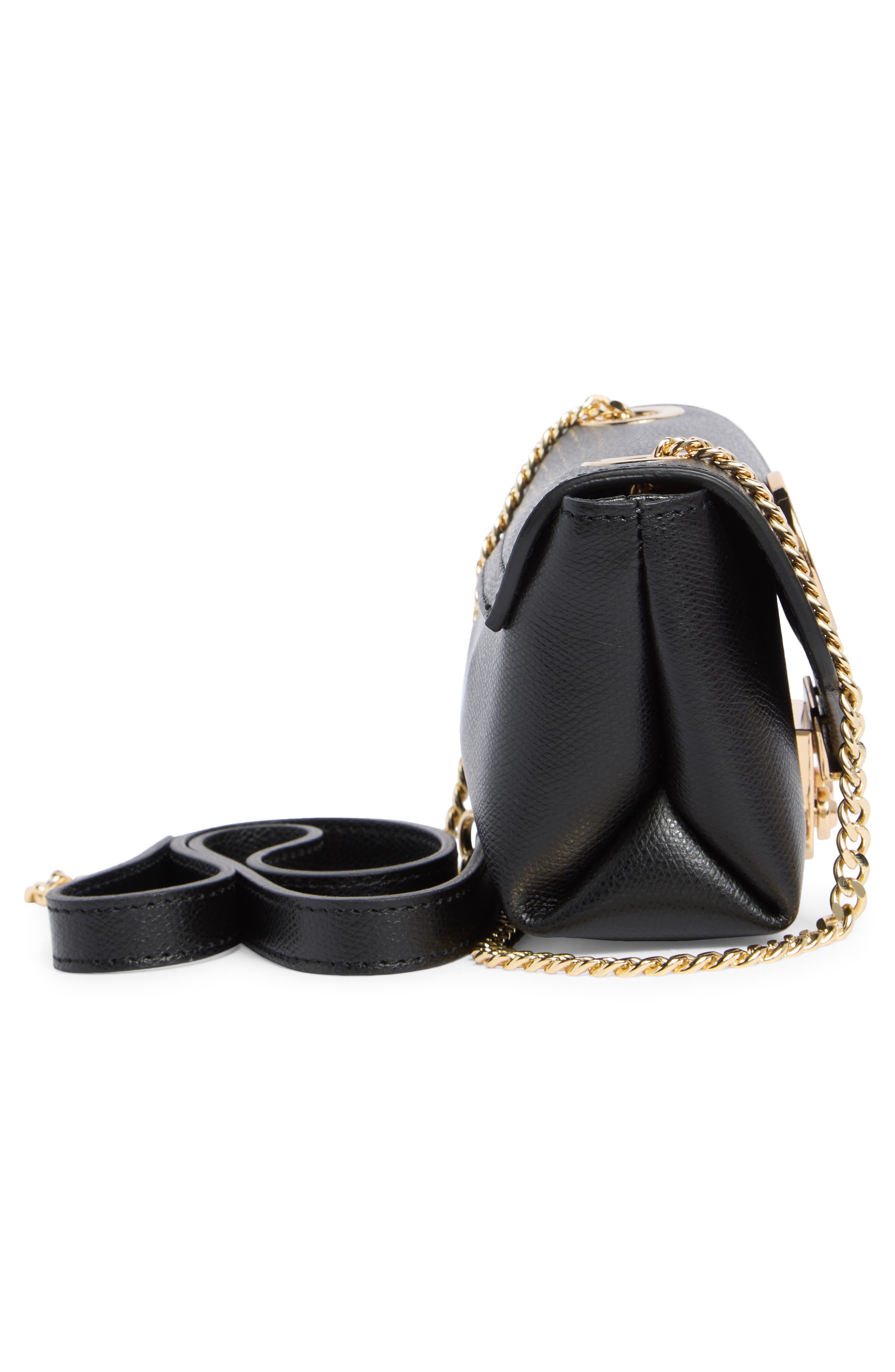 VALENTINO BY MARIO VALENTINO Lola Bonbonniere Leather Crossbody Bag, Alternate, color, Black