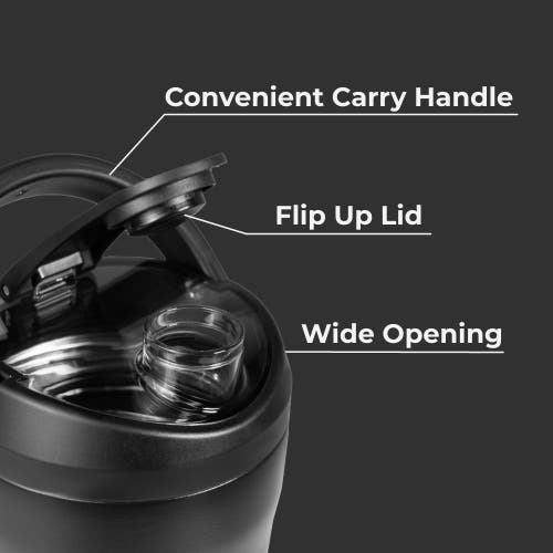 Hydrojug 24 oz New Stainless Steel Shaker In Black