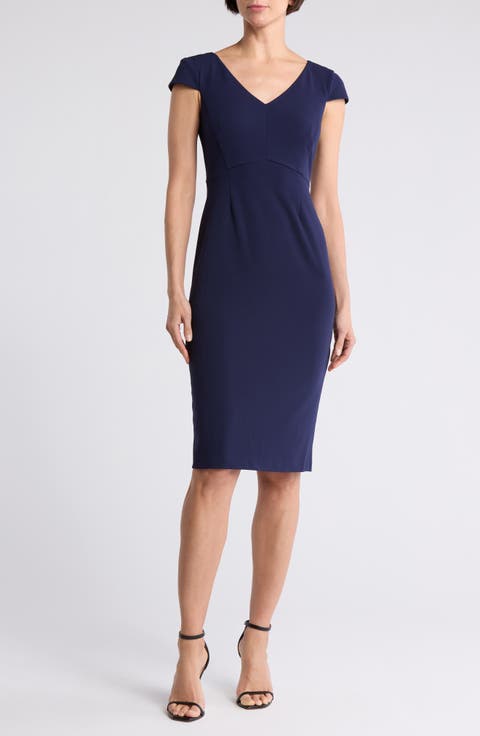 Cap Sleeve Sheath Dress