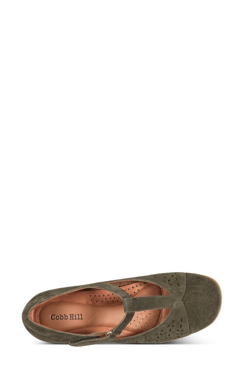 Rockport Cobb Hill Chrowen T-strap Wedge Pump In Green