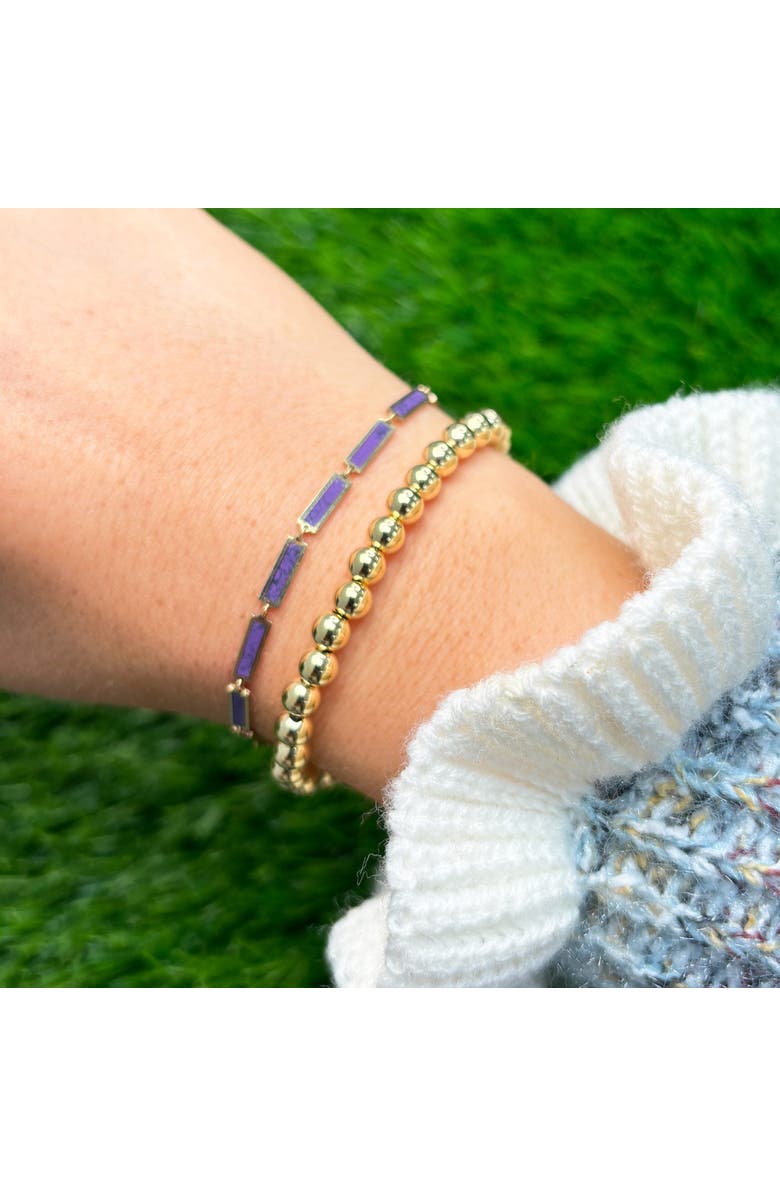 The Lovery Fine Jewelry Amethyst Bar Bracelet, Alternate, color, 