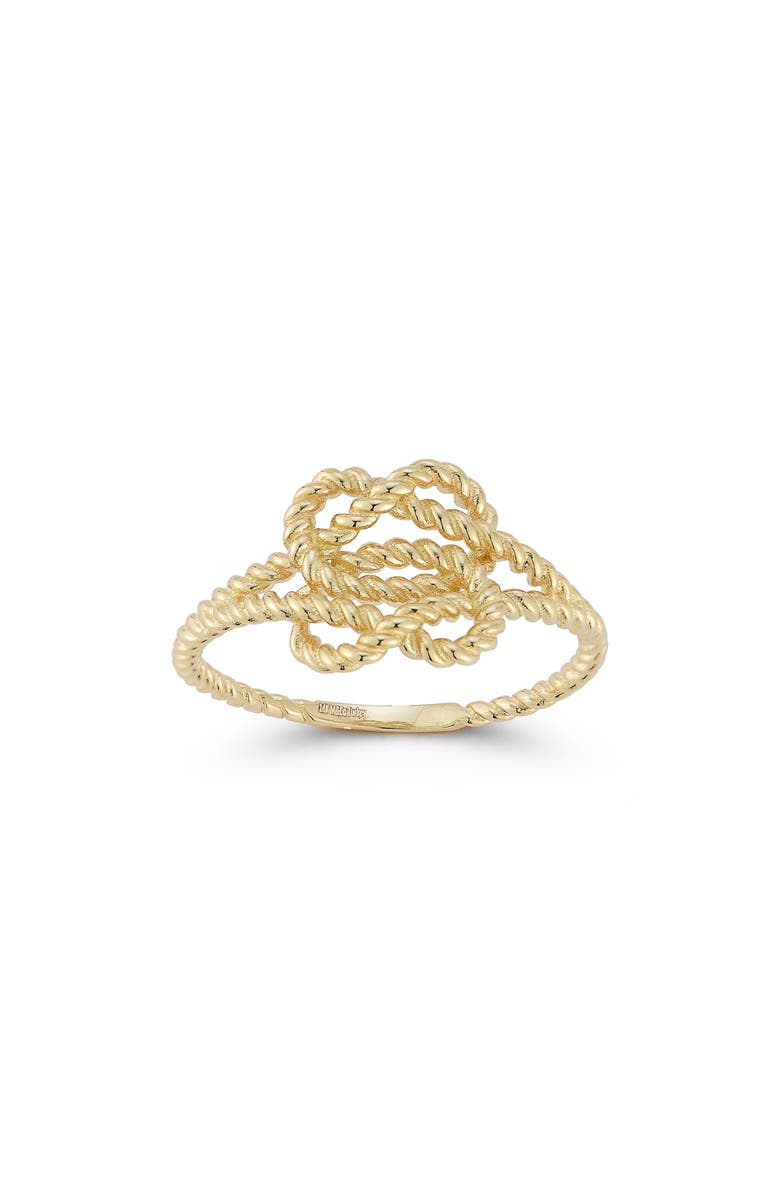 Ember Fine Jewelry 14K Gold Knot Ring, Main, color, Gold