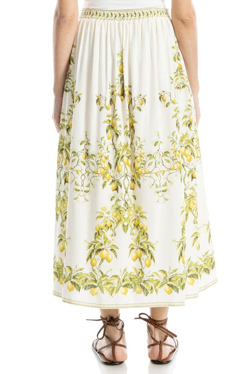 MAX STUDIO MAX STUDIO BORDER PRINT MAXI SKIRT 