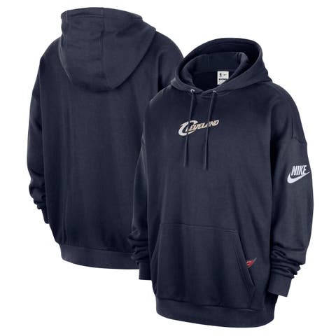 Men's Nike Navy Cleveland Cavaliers Classic Edition Hardwood Classics Premium Club Heavyweight Fleece Hoodie