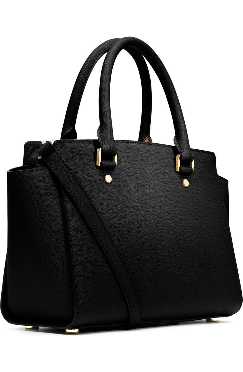 MICHAEL Michael Kors 'Medium Selma' Leather Zip Top Satchel, Alternate, color,