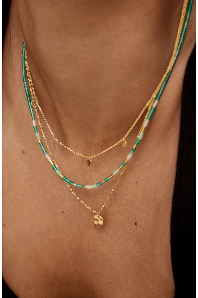 MV Siren™ Muse Disc Chain Necklace, Alternate, color, GOLD VERMEIL