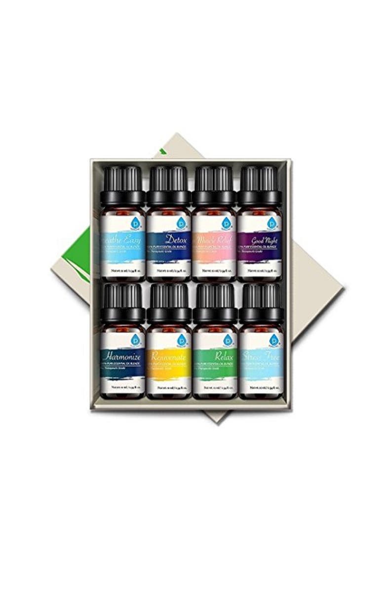 PURSONIC 8 Pack of 100% Pure Essential Aromatherapy Oils, Alternate, color, Multicolor