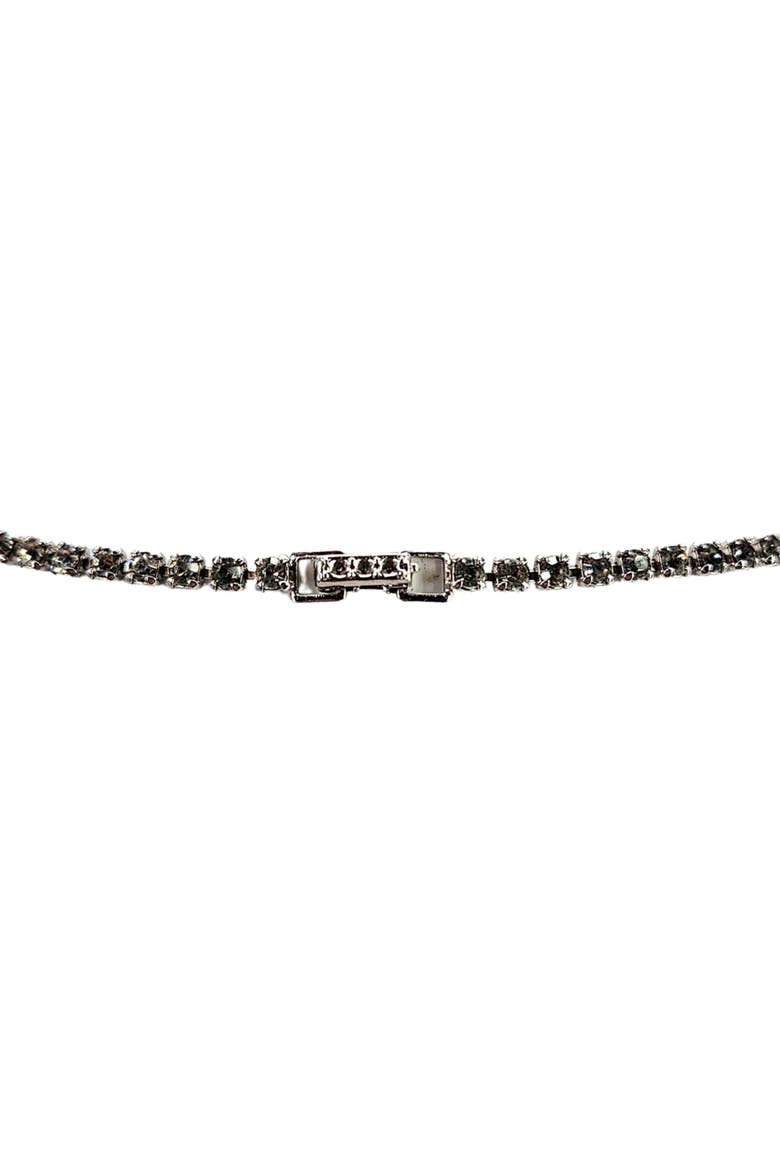 Vintage 1950s Rhinestone Necklace, Alternate, color, Silver
