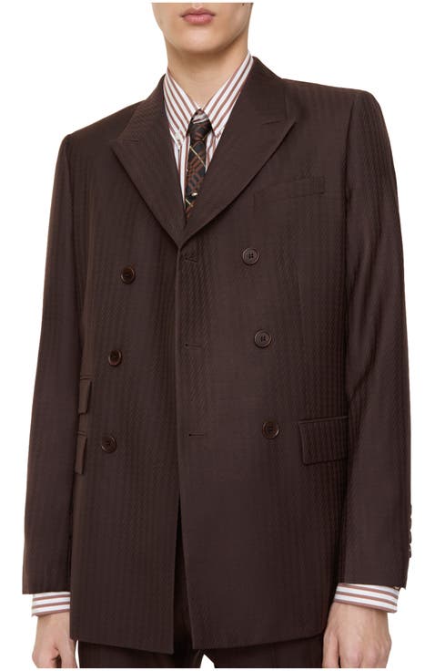 Striped Wool Mohair Tailored Jacket