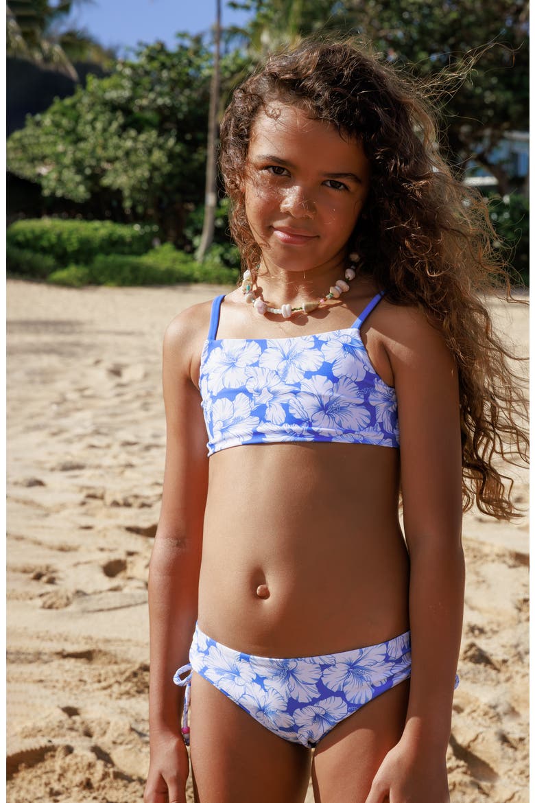 Kids' Strands UPF 50+ Two-Piece Swimsuit, Alternate, color, MARINA BLUE