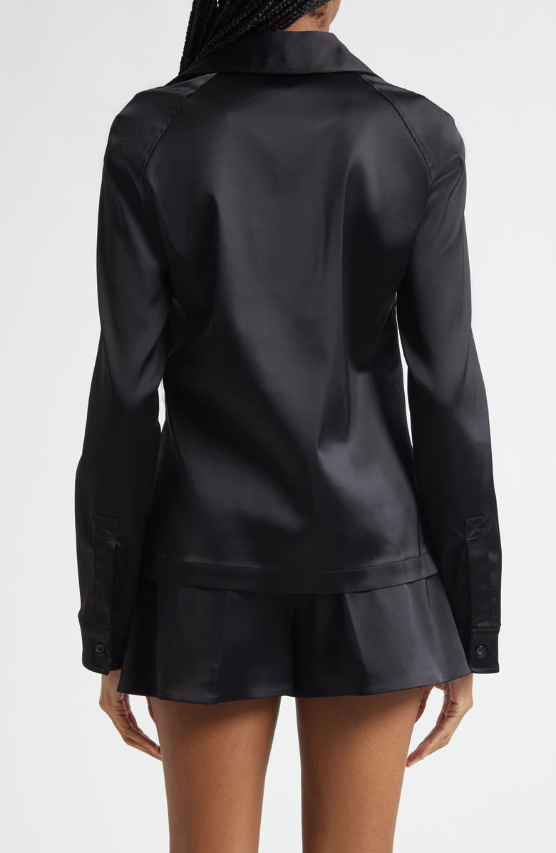 JW Anderson Long Sleeve Polo Top, Alternate, color, 999 Black