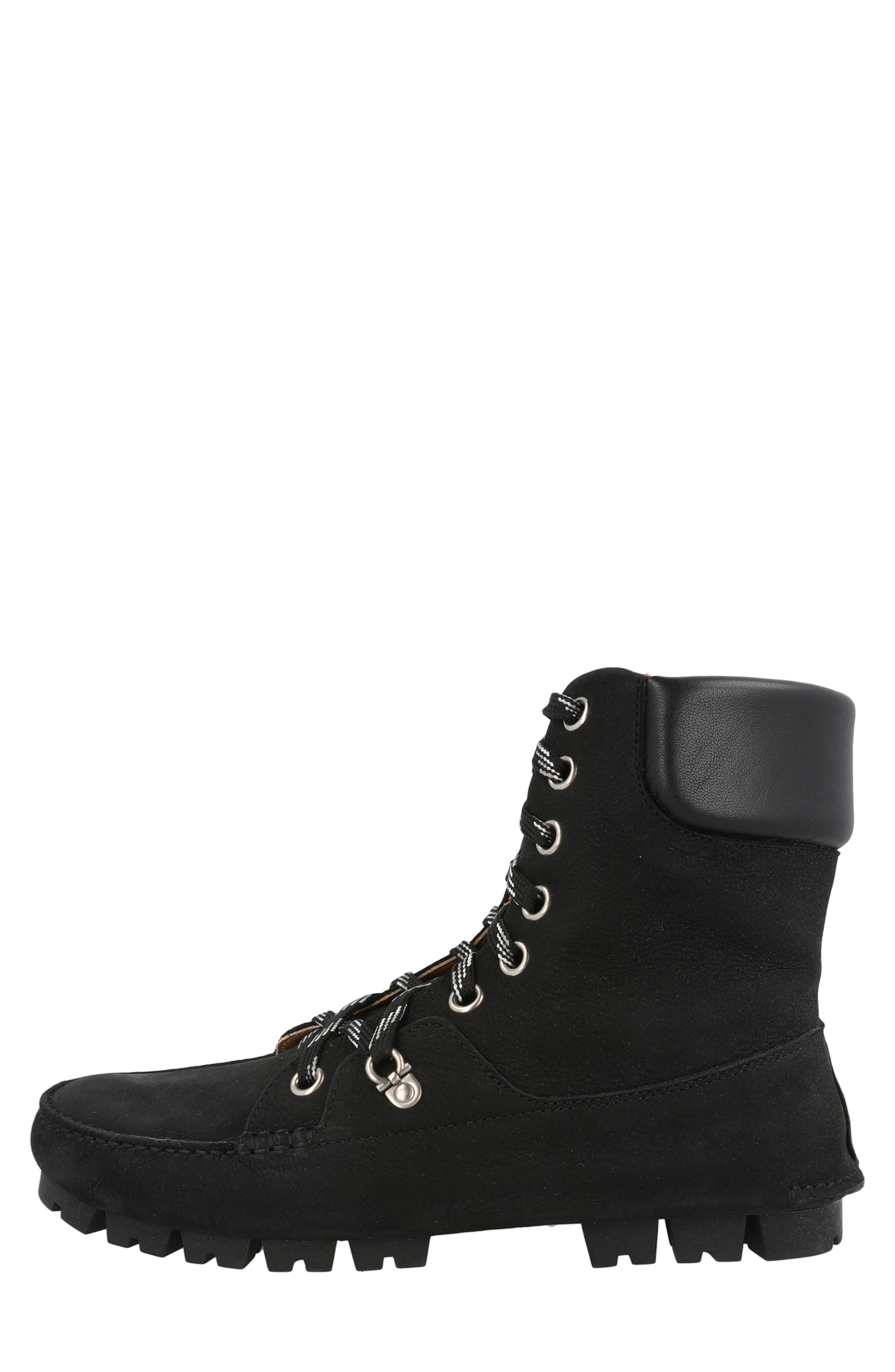 FERRAGAMO Lace-Up Combat Boot, Alternate, color, Black