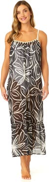 Anne Cole Women's Adjustable Maxi Dress with Seashell Trim Cover Up