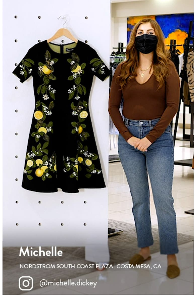 Lemon Jacquard Knit Dress video