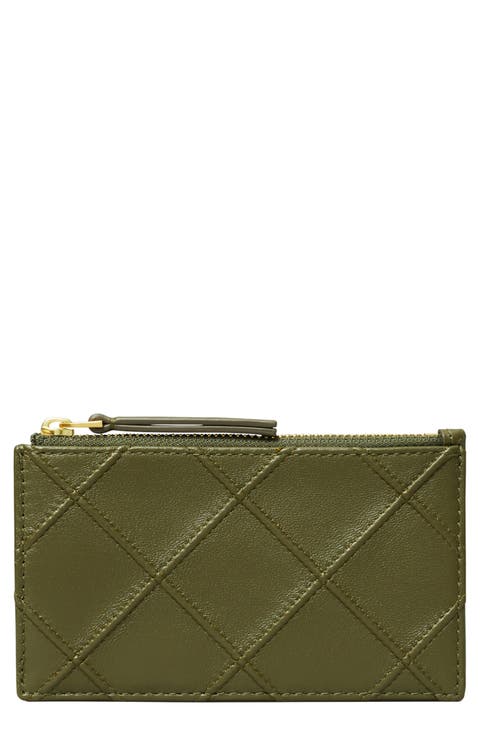 Fleming Quilted Zip Leather Card Case