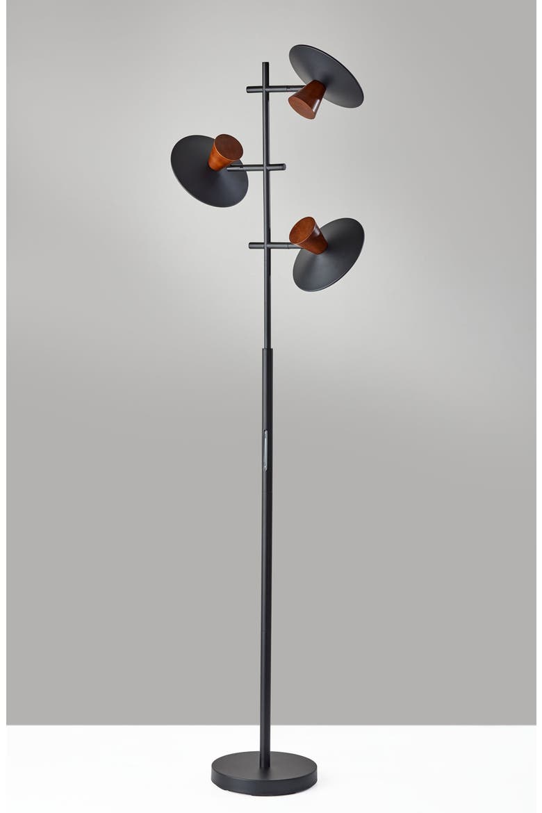 Elmore LED Tree Lamp, Alternate, color, BLACK W. WALNUT WOOD