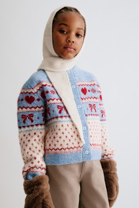 Jacquard-knit Cardigan
