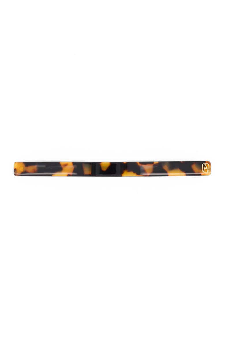 Tuileries Fin Acetate Barette, Main, color, Tan Tortoiseshell