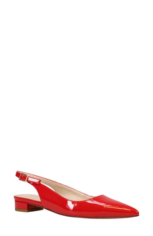 Pelle Moda Allin Pointed Toe Slingback Pump In Red