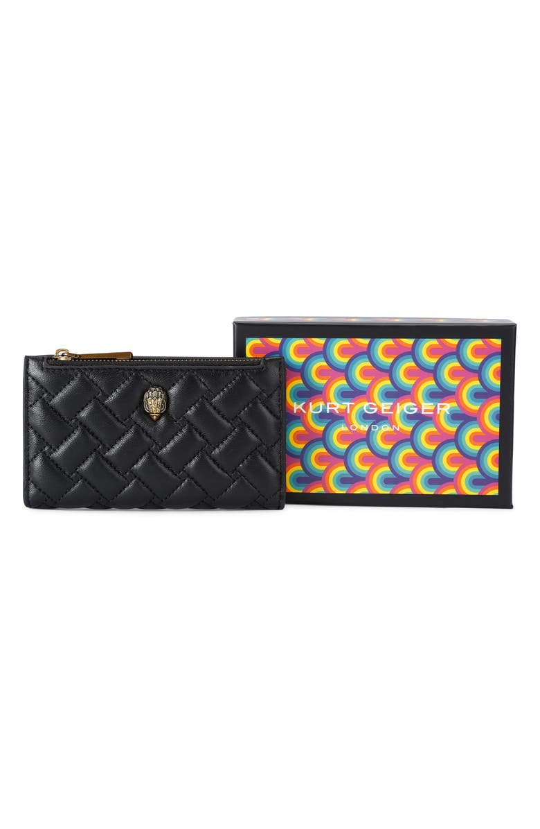 Kurt Geiger London Kensington Quilted Leather Bifold Wallet, Alternate, color, Black