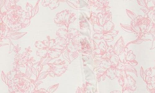Little Me Rose Hatch Footie & Headband Set In Pink