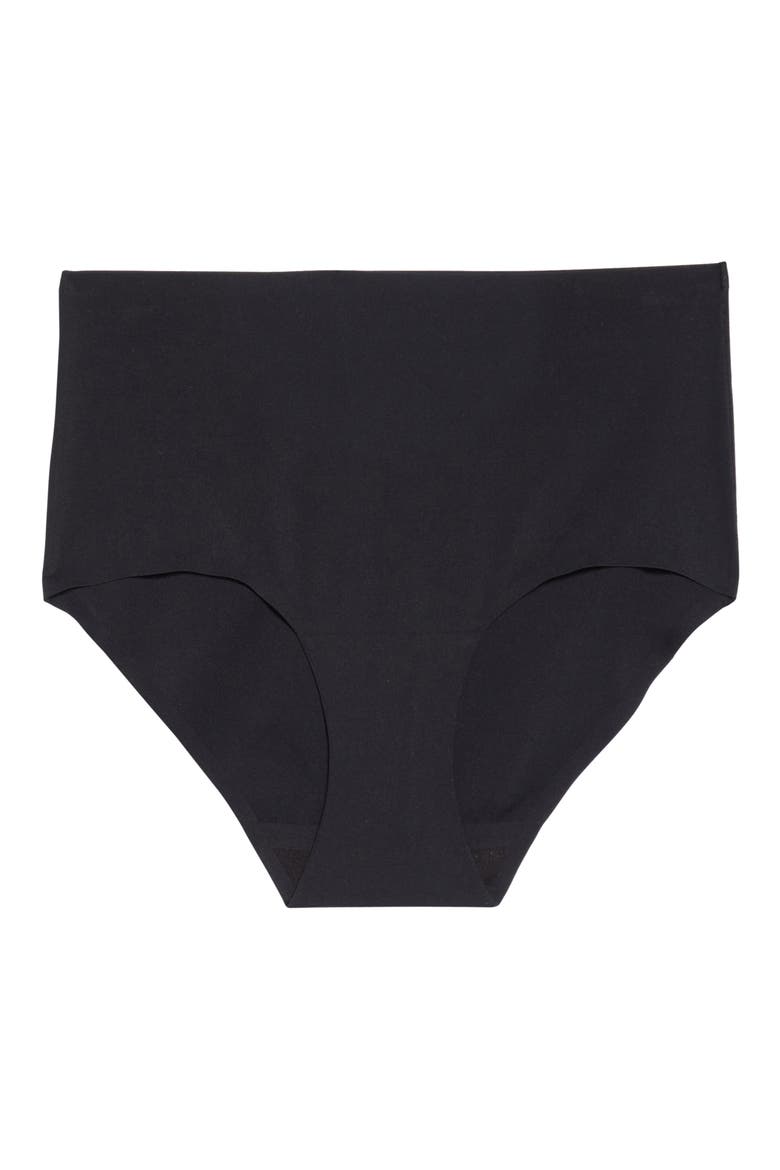 Period & Leak Proof Moderate Absorbency High Waisted Briefs, Alternate, color, BLACK