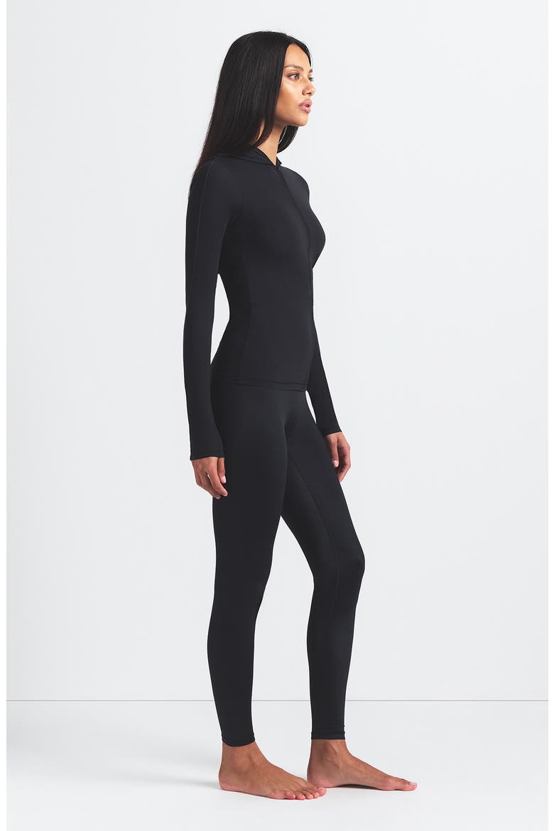 Bonded Waist Leggings, Alternate, color, OBSIDIAN