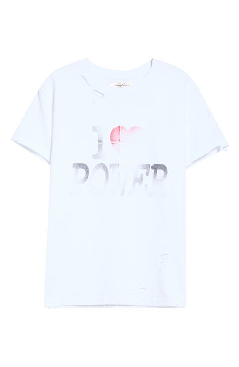 Gender Inclusive Power Distressed Cotton T-Shirt