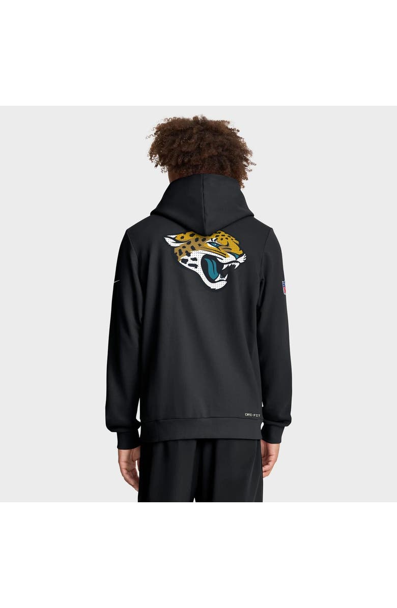 Nike Men's Nike Black Jacksonville Jaguars Sideline Standard Issue Utility Player Dri-FIT Full-Zip Hoodie, Alternate, color, Black