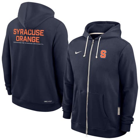 Men's Nike Navy Syracuse Orange 2025 Sideline Standard Issue Dri-Fit Full-Zip Hoodie