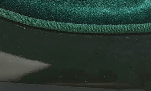 Gino Vitale Velvet & Patent Leather Bit Loafer In Green