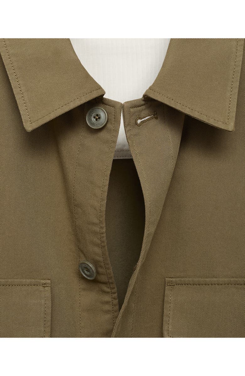 MANGO Regular Fit Lyocell & Cotton Jacket, Alternate, color, Khaki Green