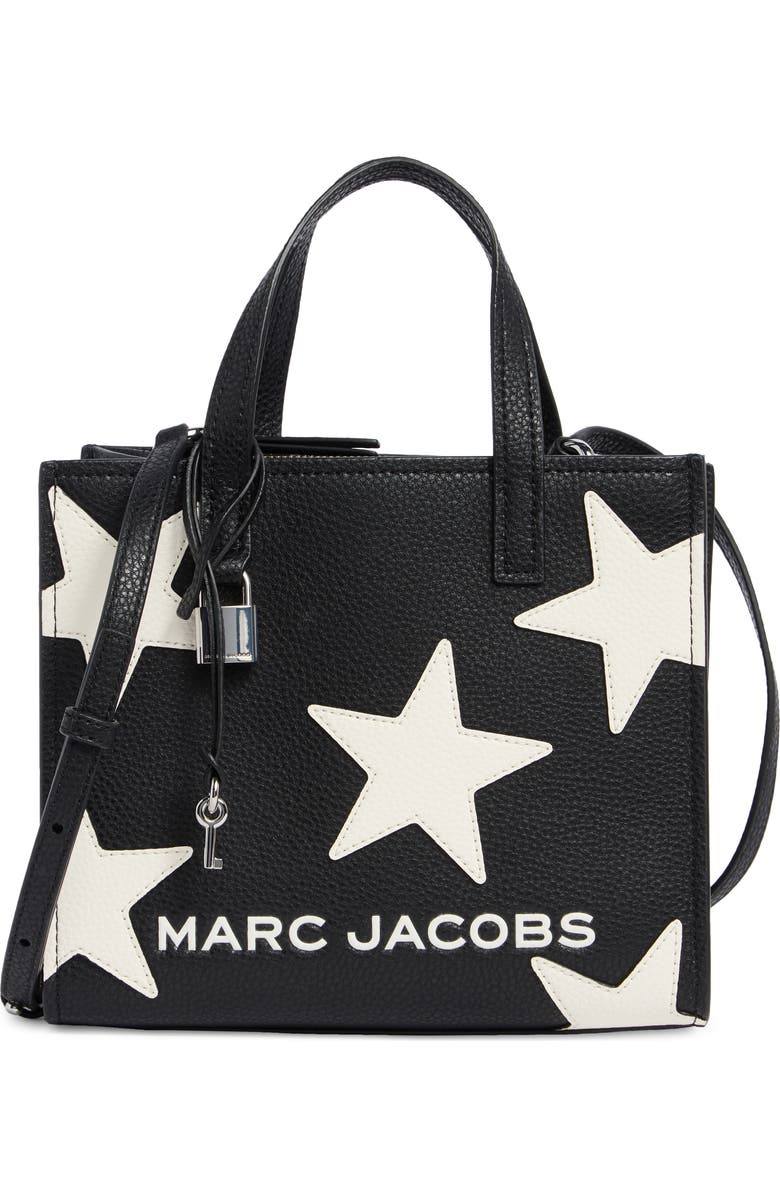 Marc Jacobs Star Patchwork Bold Mini Grind Tote, Main, color, Black Multi