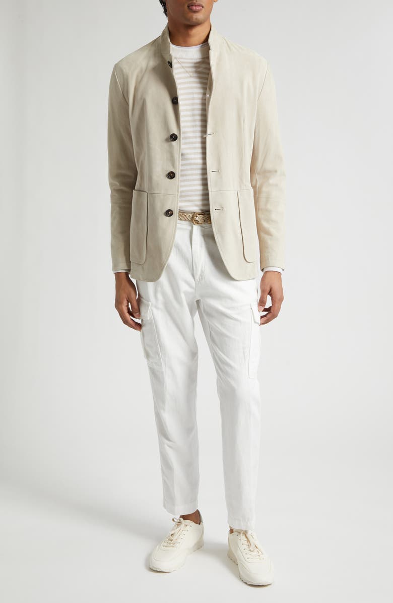 Eleventy Suede Jacket, Alternate, color, 02 Sand