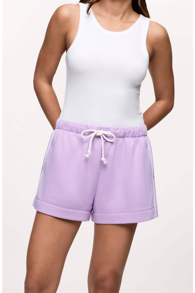 French Terry Track Shorts, Alternate, color, ORCHID