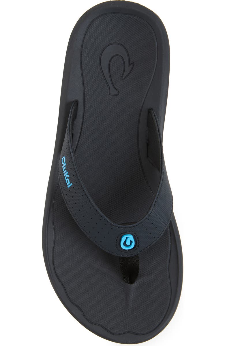 OluKai Ki Flip Flop, Alternate, color, Lava Rock / Bold Blue