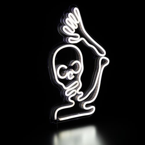 Northlight Led Skeleton Neon Lighted Halloween Wall Or Window Decoration In White
