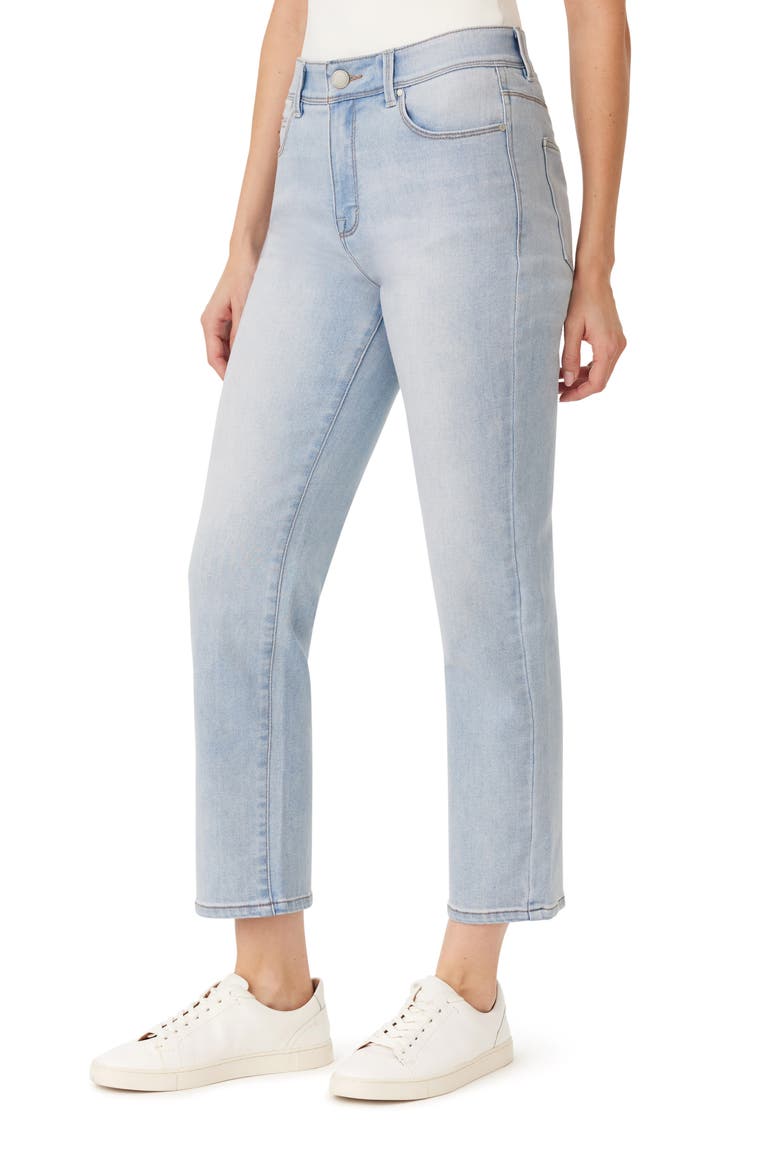 Effortless 27-Inch High Rise Slim Straight Leg Jeans, Alternate, color, POSITANO