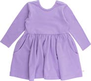 RuffleButts Knit Long Sleeve Twirl Dress
