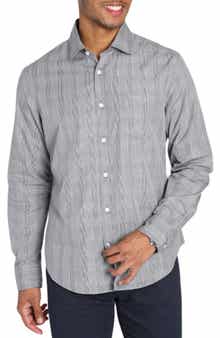 JACHS Hayati Glen Plaid Cotton Button-Up Shirt