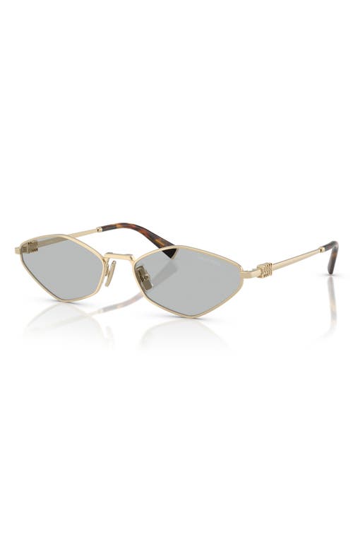 Miu Miu 56zs Geometric-frame Sunglasses In Gold Grey