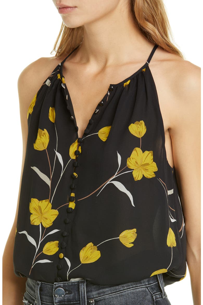 Galletha B Silk Top, Alternate, color, CAVIAR
