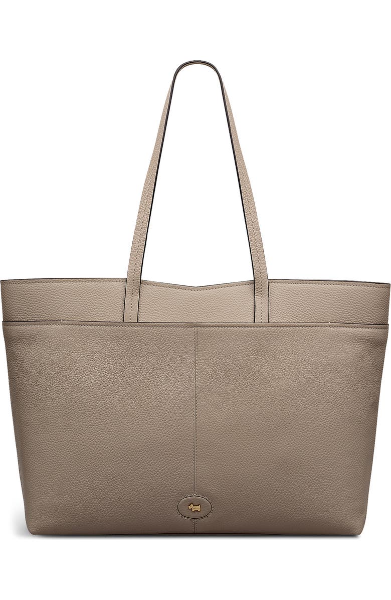Radley Maldon Mews Large Leather Zip Top Tote, Main, color, Porcini