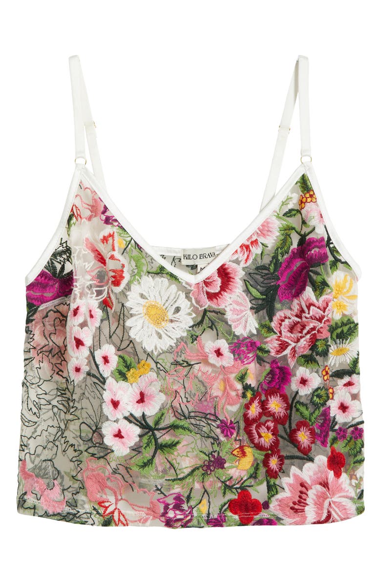 KILO BRAVA Embroidered Mesh Camisole, Alternate, color, Multicolor Floral