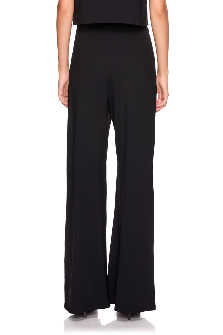 Flare Leg Seamed Pants, Alternate, color, BLACK