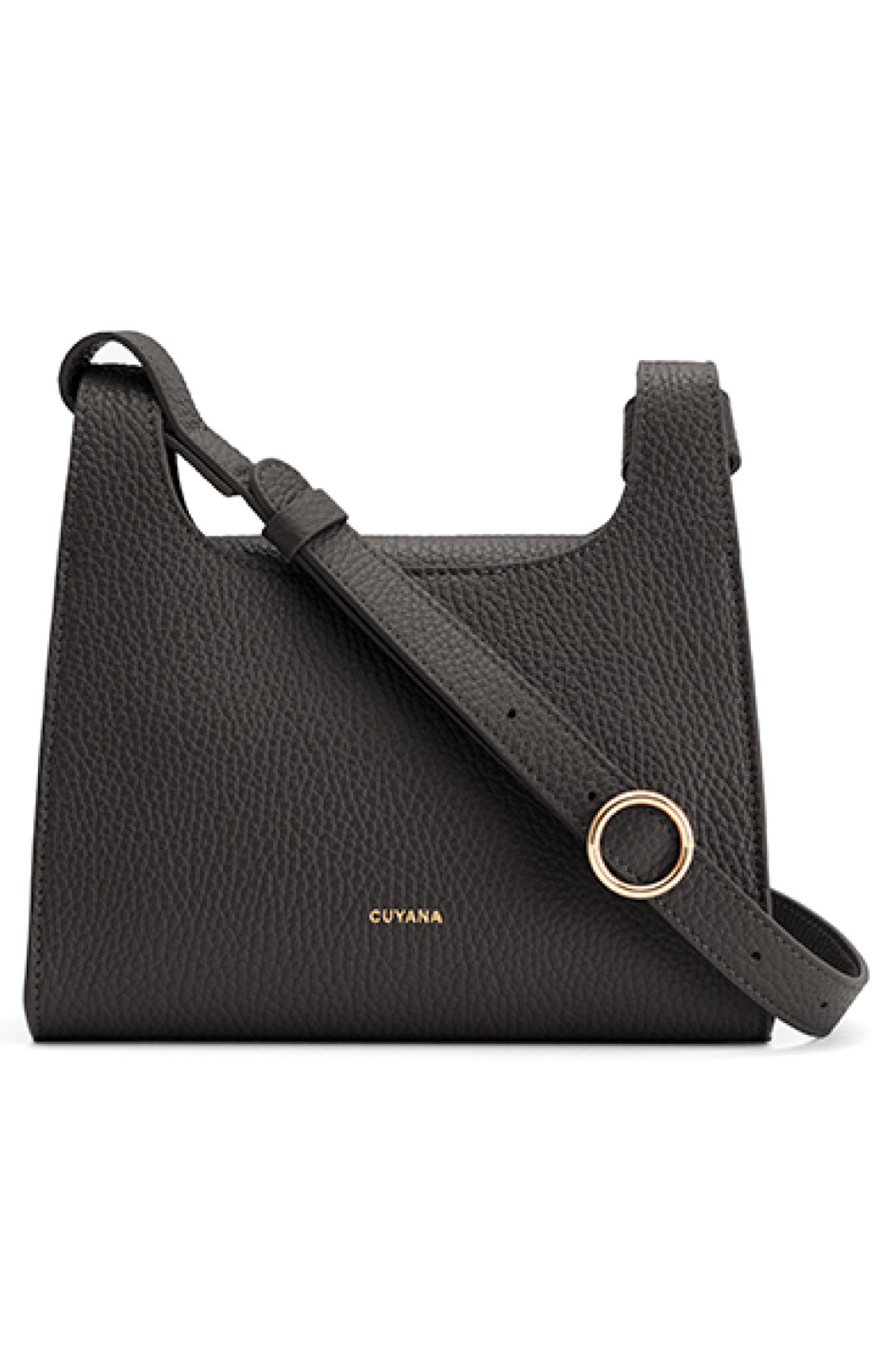 Cuyana Mini Double Loop Leather Crossbody Bag, Alternate, color, 