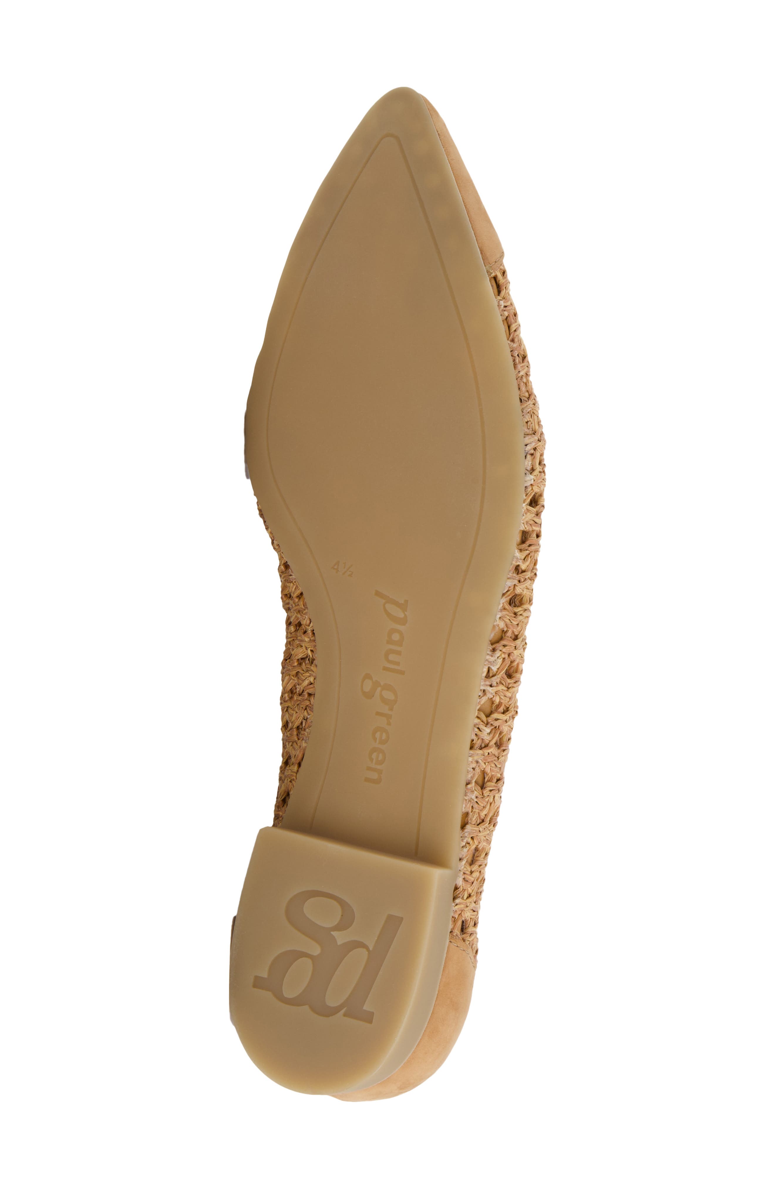 Paul Green Daisy Pointed Toe Flat, Alternate, color, Sisal Diva Combo