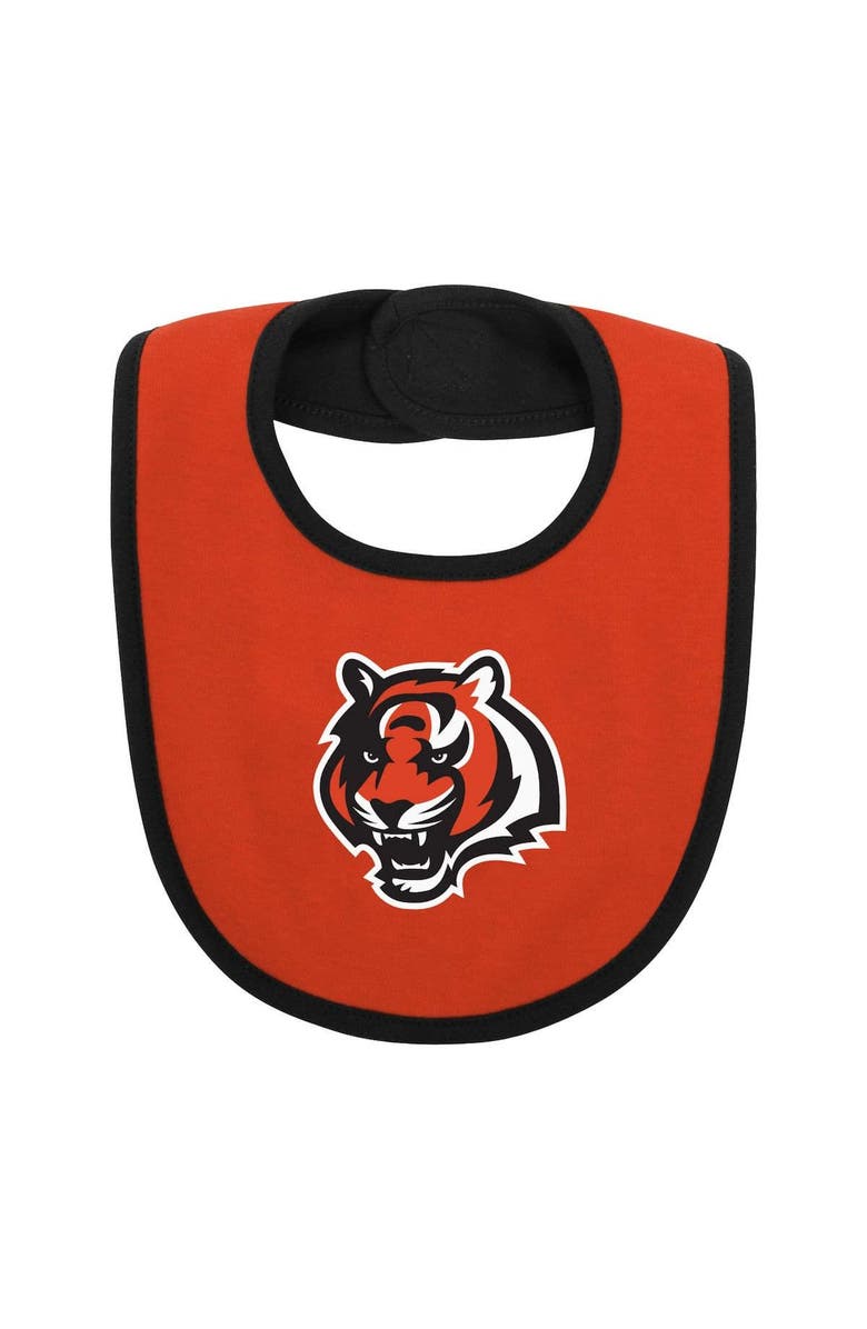 Outerstuff Newborn & Infant Black/Orange Cincinnati Bengals Home Field Advantage Three-Piece Bodysuit, Bib & Booties Set, Alternate, color, Black