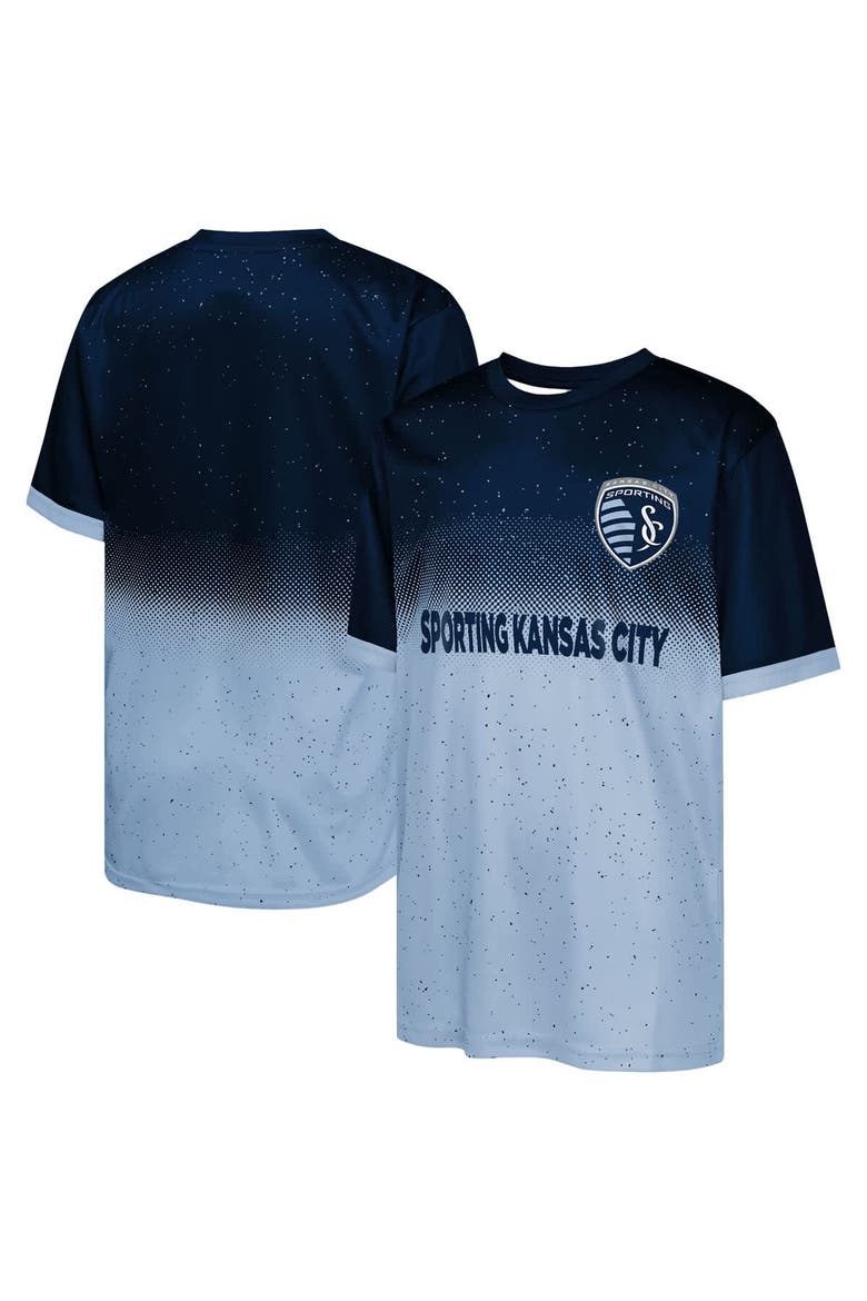 Youth Outerstuff Navy Sporting Kansas City Stalwart Defender T-Shirt, Main, color, Navy