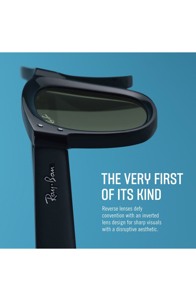 Ray-Ban Reverse Wayfarer 53mm Square Sunglasses, Alternate, color, Dark Blue